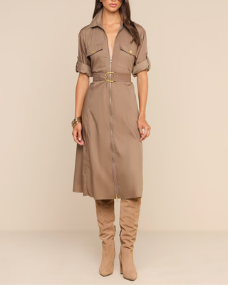 CALLEN MIDI SHIRT DRESS