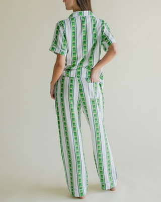 GARDEN STRIPE PAJAMA PANTS SET