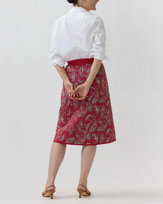 QUILTED ADLEY WRAP SKIRT