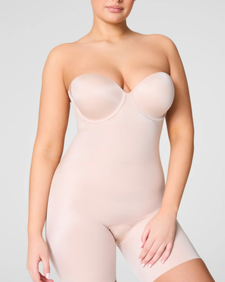 STRAPLESS MID THIGH BODYSUIT