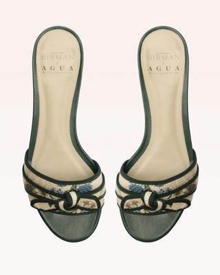 GROSGRAIN RAFFIA SANDAL