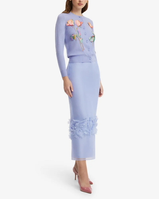 CLAIRE EMBROIDERED KNIT CARDIGAN
