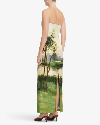 AVA JACQUARD BUSTIER MAXI DRESS