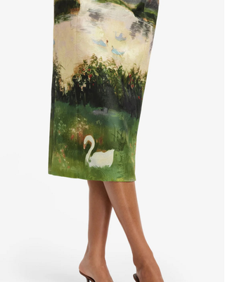 ELIZABETH JACQUARD SHORT SLEEVE MIDI DRESS
