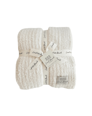 SOLID RIBBED LUXE HOME COZY BLANKET - FEBE Clothing