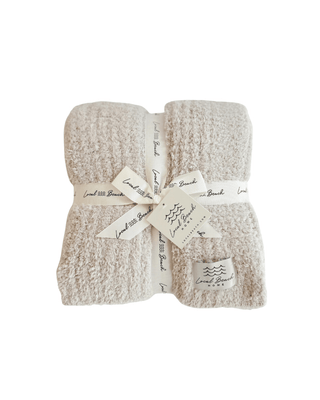 SOLID RIBBED LUXE HOME COZY BLANKET - FEBE Clothing