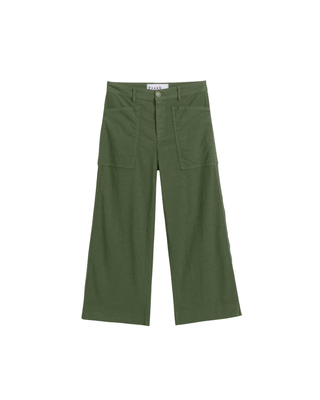 LIMERICK CROPPED WIDE-LEG PANT