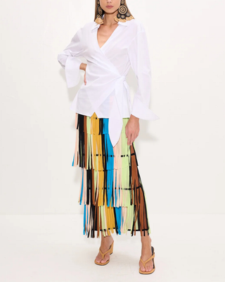 ZAZA KNIT FRINGE SKIRT
