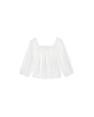THE EYELET BUTTON SLEEP TOP