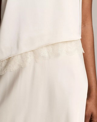 LACE TRIM ASYMMETRICAL SHELL TOP