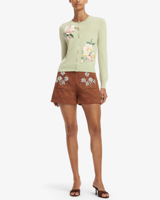 CLAIRE EMBROIDERED CASHMERE CARDIGAN