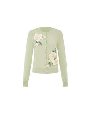 CLAIRE EMBROIDERED CASHMERE CARDIGAN