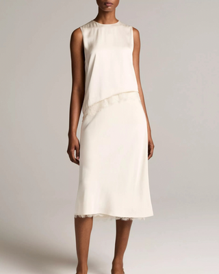 LACE TRIM ASYMMETRICAL SHELL TOP