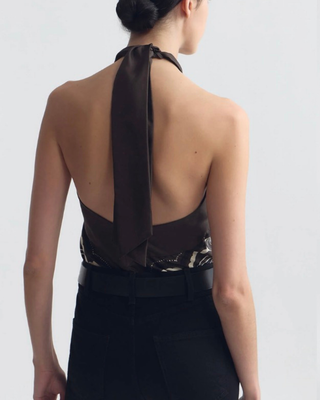 SOLAL SILK HALTERNECK TOP