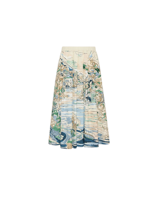 PLEATED POPLIN SKIRT