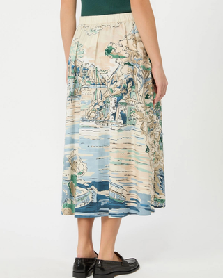 PLEATED POPLIN SKIRT