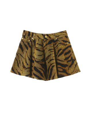 FLOCK DENIM MINI SKIRT