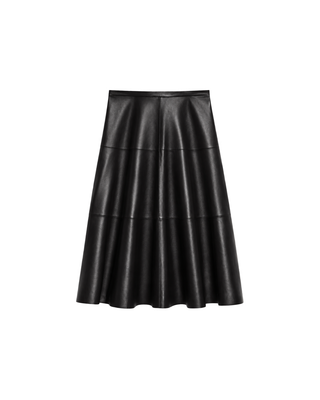 CIRCLE LEATHER SKIRT