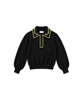 AMOUR HAND EMBROIDRED KNIT SHIRT