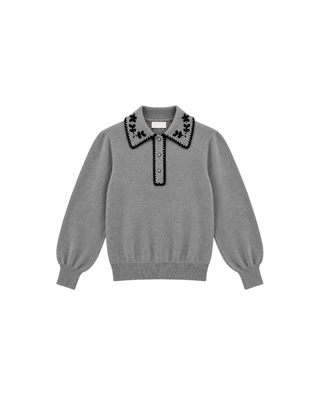AMOUR HAND EMBROIDRED KNIT SHIRT