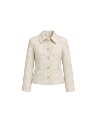 PAISLEY FLOCKED DALTON JEAN JACKET