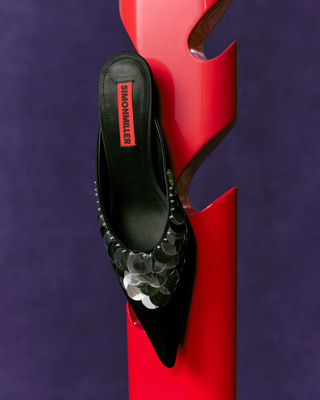 SEQUIN ARROW MULE