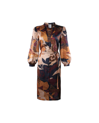 FRANCHESCA ETRUSCAN SCROLL MIDI DRESS