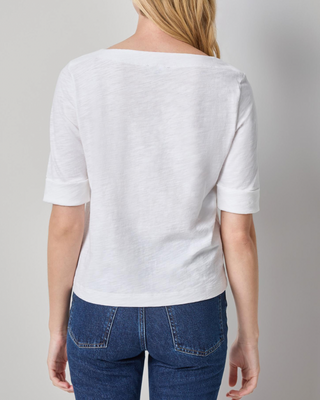 CUFFED SLEEVE BOATNECK