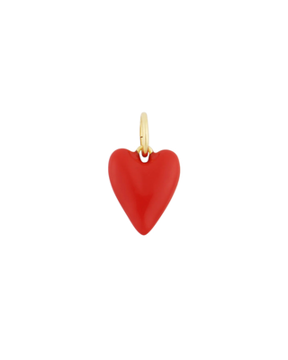 RED ENAMEL HEART CHARM