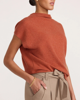 MORTEN FUNNEL NECK CASHMERE TOP