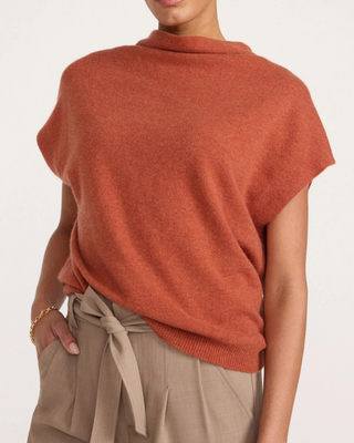 MORTEN FUNNEL NECK CASHMERE TOP