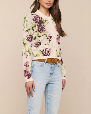 OSIRIS JACQUARD COLLARED CARDIGAN