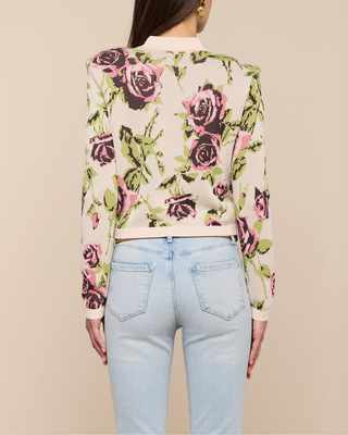 OSIRIS JACQUARD COLLARED CARDIGAN