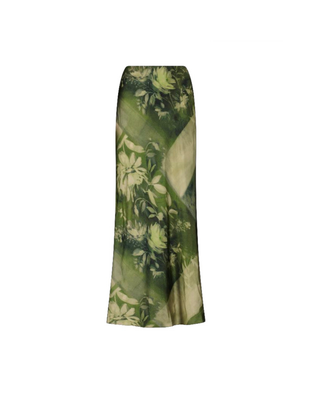 FLORAL STRETCH SATIN SOPHIE SKIRT