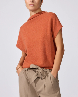 MORTEN FUNNEL NECK CASHMERE TOP
