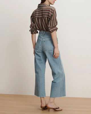 TAYLOR CROPPED PATCH POCKET WIDE-LEG JEAN