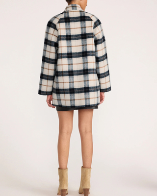 BODHI DOUBLE BREASTED PLAID COAT