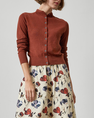 FUNNEL NECK CARDIGAN
