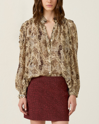 ANNABEL LEMON SNAKESKIN SHIRT
