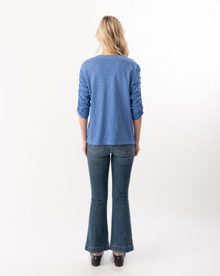 3/4 RUCHED SLEEVE TEE