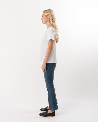 WHITE ROUND NECK TEE