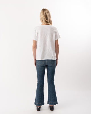 WHITE ROUND NECK TEE