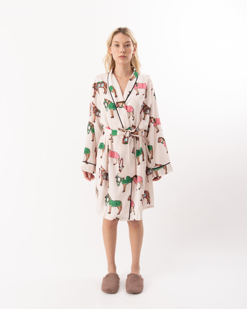 EQUESTRIAN ELEGANCE LOUNGE ROBE – FEBE Clothing