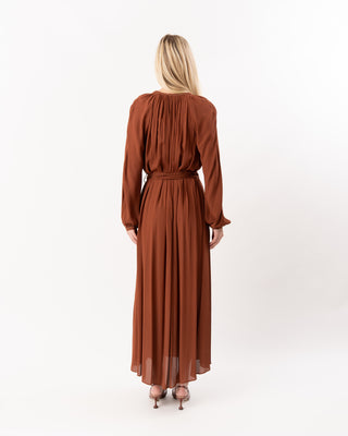 VISCOSE CREPE DE CHINE SASH DRESS