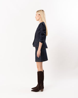 DENIM SCRUNCHED CHRIS JACKET