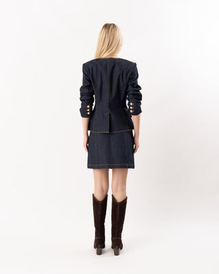 DENIM SCRUNCHED CHRIS JACKET