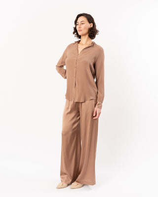 MATTE STRETCH SILK SATIN SHIRT