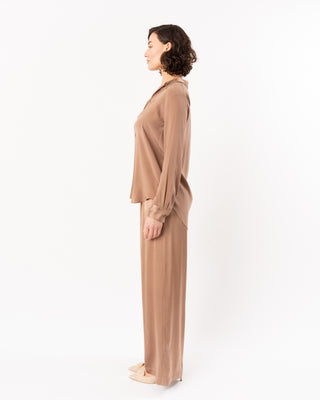 MATTE STRETCH SILK SATIN SHIRT
