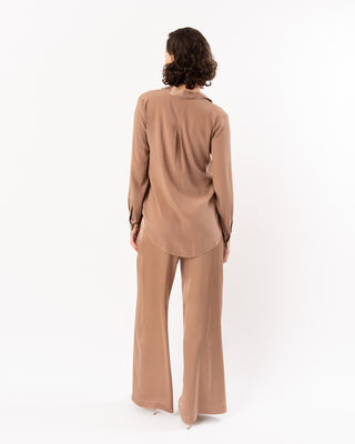 MATTE STRETCH SILK SATIN SHIRT