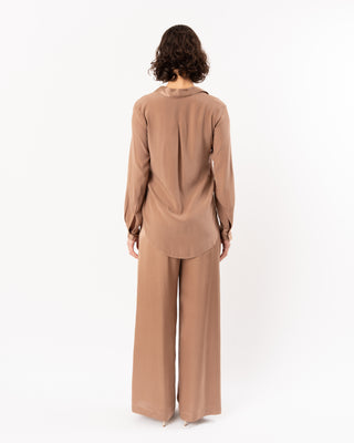 MATTE STRETCH SILK SATIN SHIRT